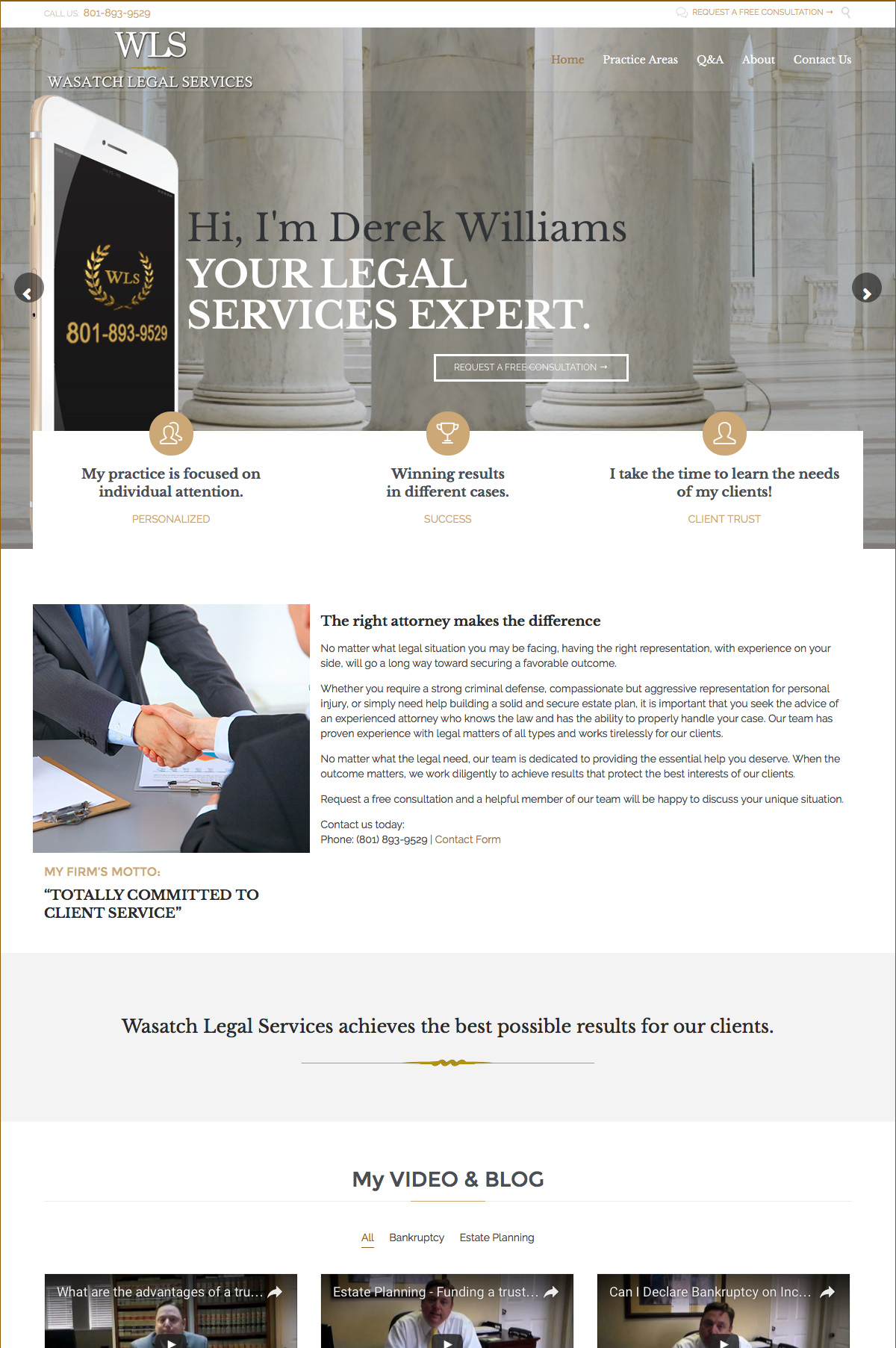Wasatch Legal Services Corporate Website