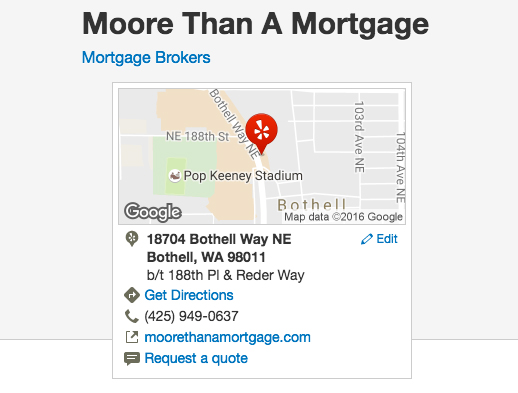 Moore Than A Mortgage - Yelp Social Media listing