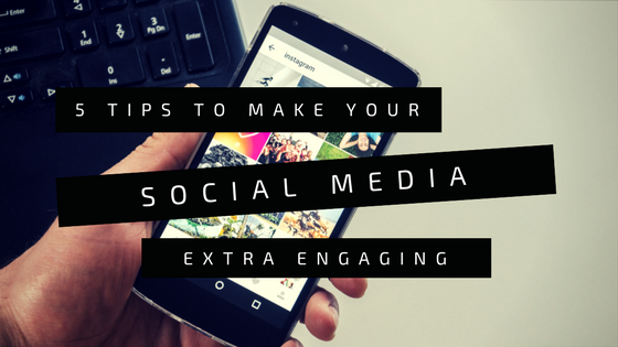 holding mobile phone depicting make your social media extra engaging