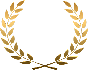 Gold laurel leaves depicting Komaya client reviews